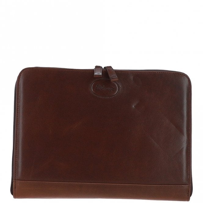 Ashwood Hi Veg Leather Tablet Holder and A4 Sleeve Section Tempo Brown: 8141