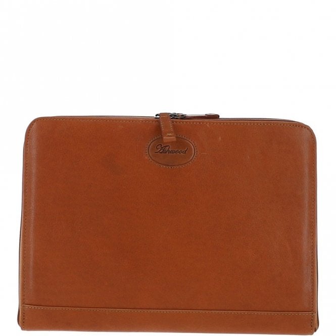 Ashwood Hi Veg Leather Tablet Holder and A4 Sleeve Section Tempo Tan : 8141