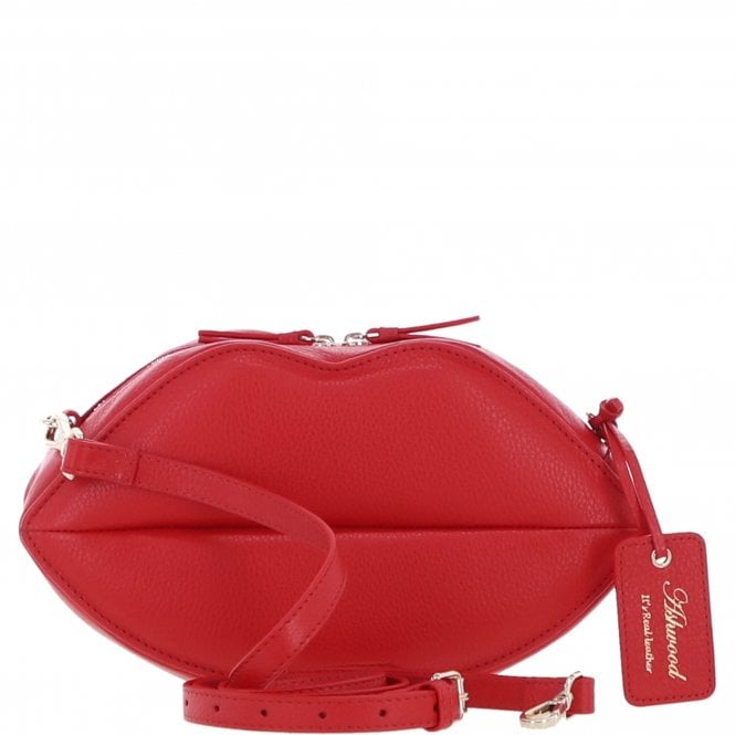 Ashwood Iconic Lip-Shaped Crossbody Bag Red: Y-72