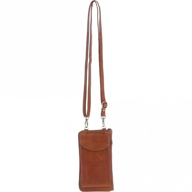 Ashwood Ladies Leather Phonebag/Purse Honey: T-80