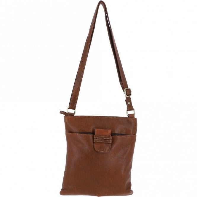 Ashwood Ladies Michigan Pocket Crossbody Bag Cognac : M-67