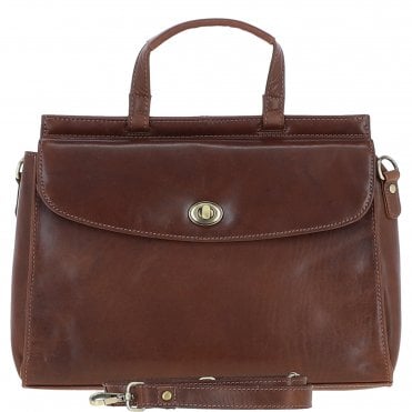 Ashwood Large Leather Grab Bag Brown: V-84
