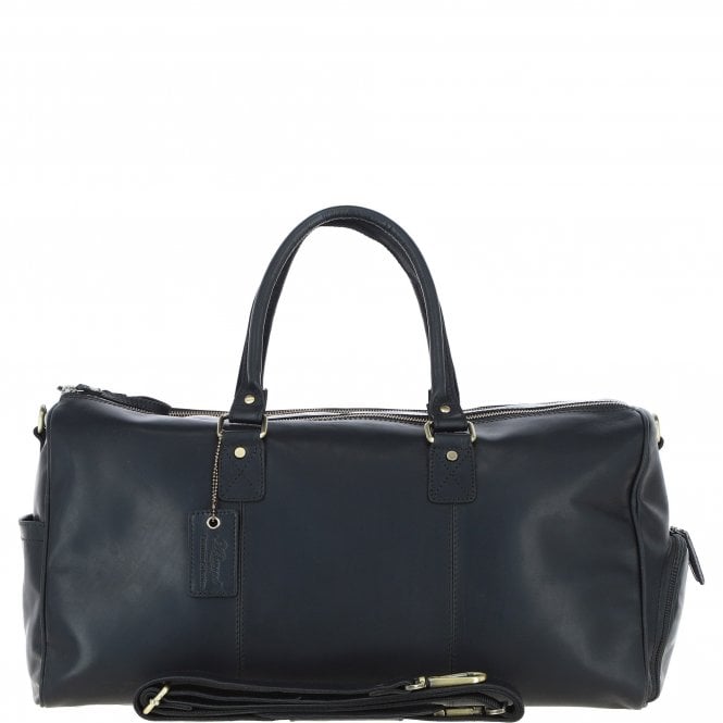 Ashwood Large Leather Holdall Black: K-48