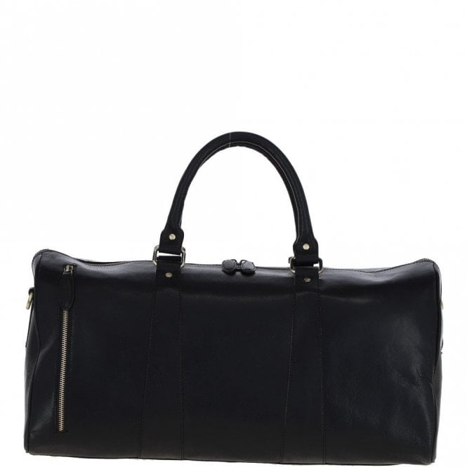 Ashwood Large Leather Holdall – Black: T-77