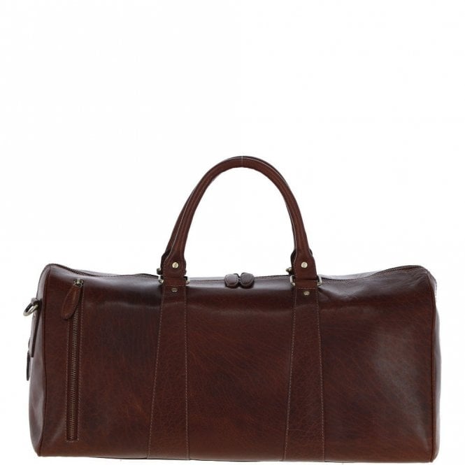 Ashwood Large Leather Holdall – Chestnut Tan: T-77