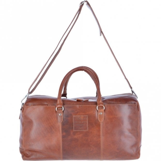 Ashwood Large Leather Oily Hunter Holdall Tan : 1666