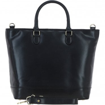 Ashwood Large Leather Shopper Bag Black: V-87