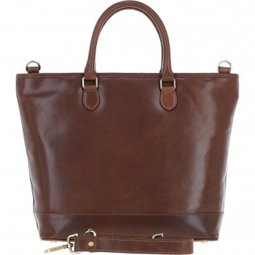 Ashwood Large Leather Shopper Bag Brown: V-87