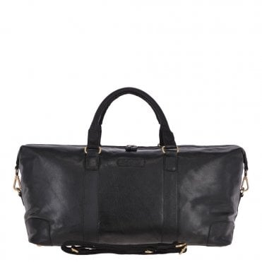 Large Leather Vintage Holdall Black : G-36
