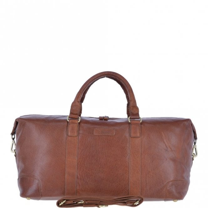 Ashwood Large Leather Vintage Holdall Tan : G-36