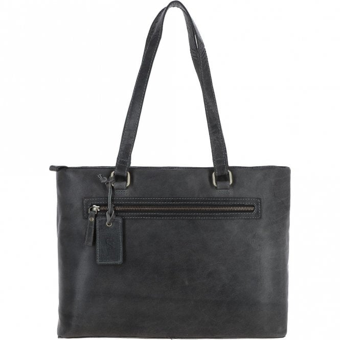Ashwood Large Vintage Leather Handbag Grey – G29