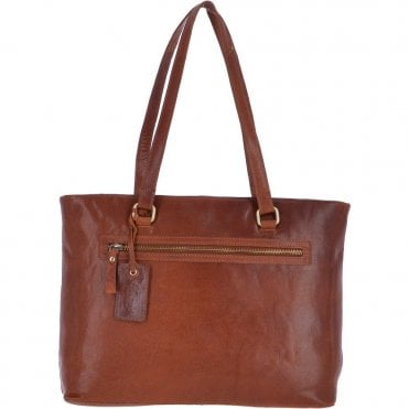 Large Vintage Leather Handbag Honey – G29