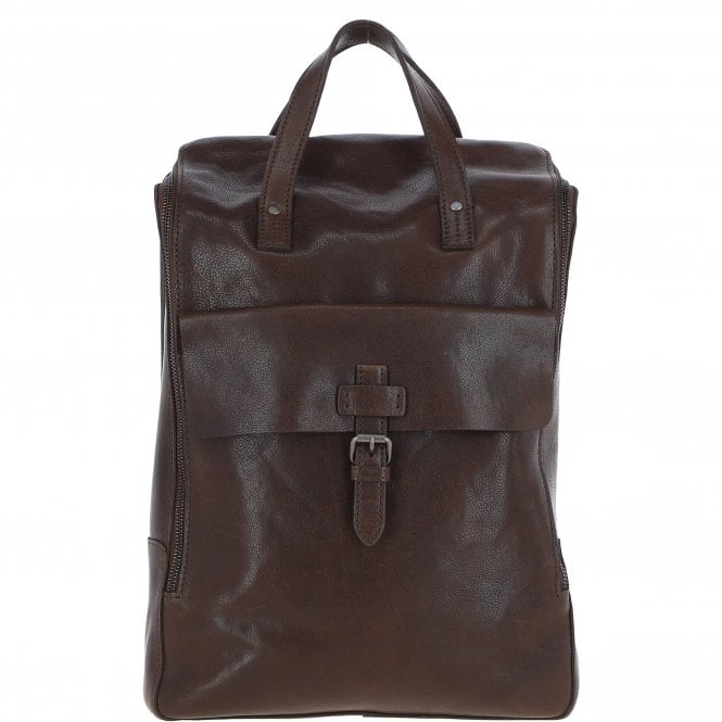 Ashwood Large Waxy Leather Backpack Brown: Tommy
