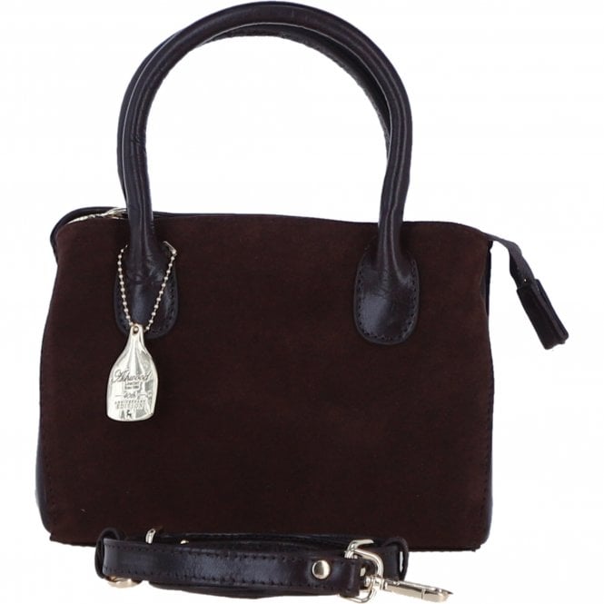 Ashwood Leather and Suede Ladies Handbag with Detachable Crossbody Strap in Brown: S-54