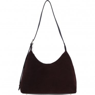 Ashwood Leather and Suede Shoulder Bag with Adjustable Strap Brown: S-53