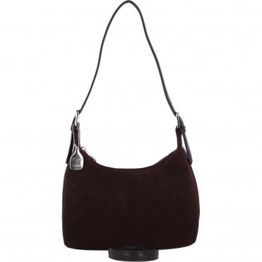 Ashwood Leather and Suede Shoulder Bag with Replaceable Crossbody Strap in Brown: S-52