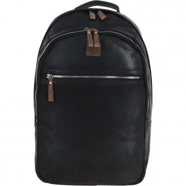 Leather  Backpack Black: 4555 TFC