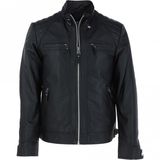 Ashwood Leather Biker Jacket Black : 2101