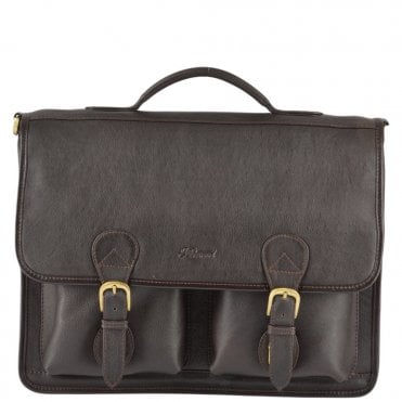 Leather Briefcase Brown : 8190