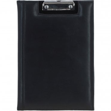 Ashwood Leather Clip Pad Folder Black: PL-40