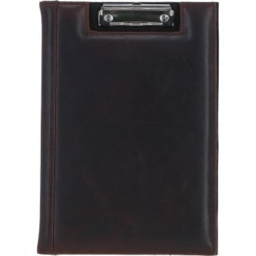 Ashwood Leather Clip Pad Folder Brown: PL-40