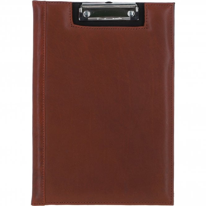 Ashwood Leather Clip Pad Folder Tan: PL-40