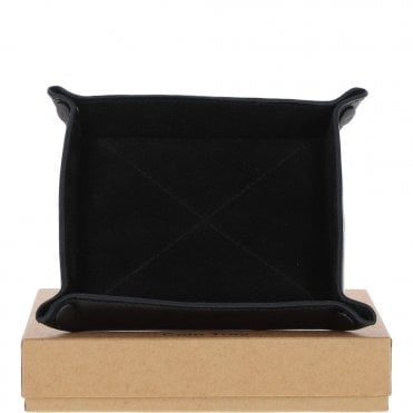 Ashwood Leather Coin Tray Black: GS-1295