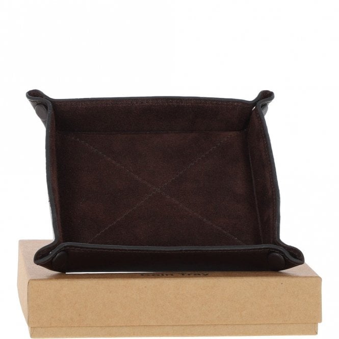 Ashwood Leather Coin Tray Brown: GS-1295