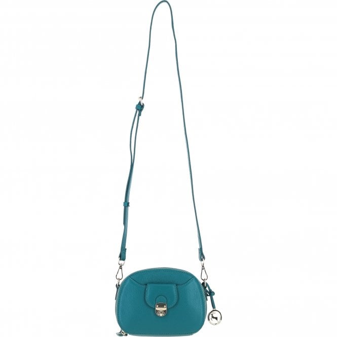 Ashwood Leather Compact Crossbody Bag with Adjustable Strap Green: Y-53