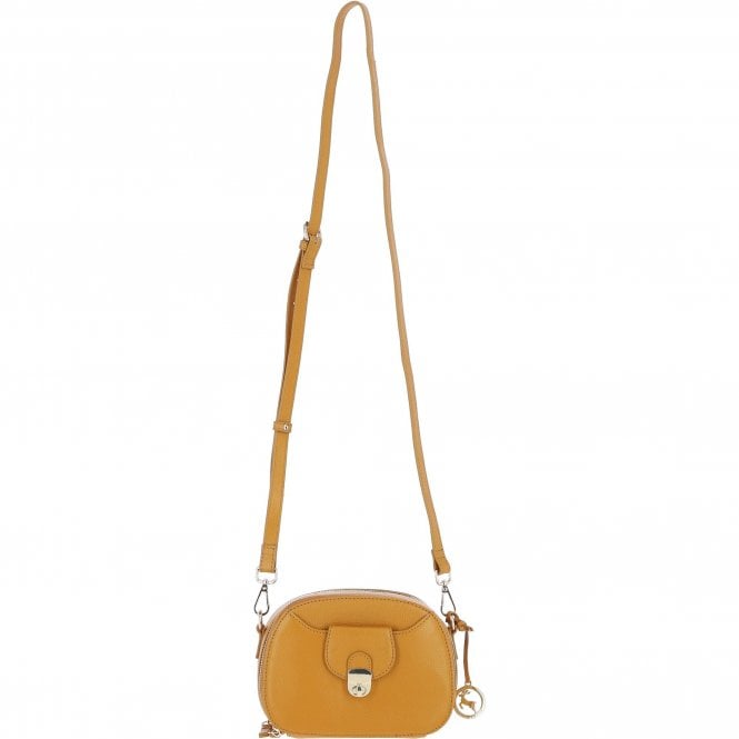 Ashwood Leather Compact Crossbody Bag with Adjustable Strap Mustard: Y-53