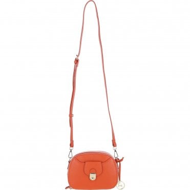 Ashwood Leather Compact Crossbody Bag with Adjustable Strap Orange: Y-53