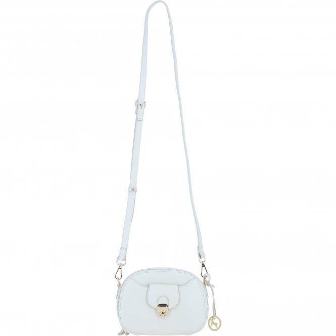 Ashwood Leather Compact Crossbody Bag with Adjustable Strap White: Y-53