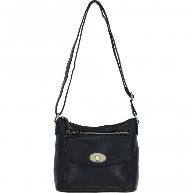 Ashwood Leather Crossbody Bag Black: M-86