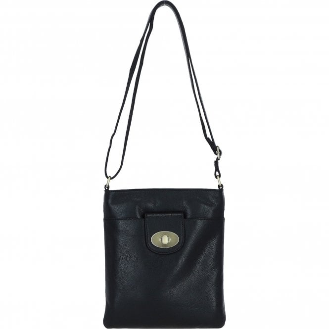 Ashwood Leather Crossbody Bag Black: M-87