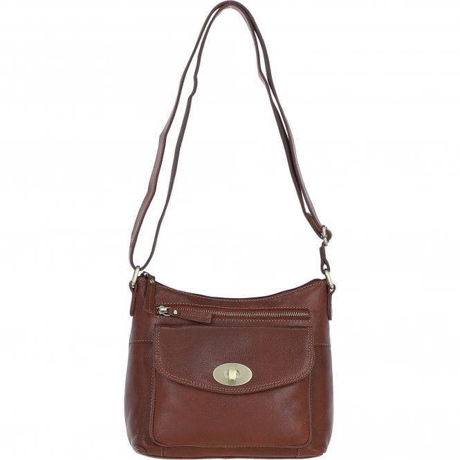 Ashwood Leather Crossbody Bag Tan: M-86