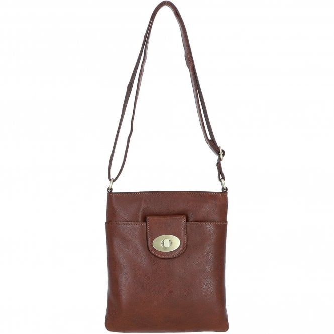 Ashwood Leather Crossbody Bag Tan: M-87