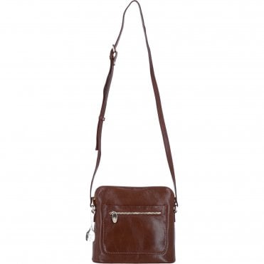 Ashwood Leather Crossbody Bag with Adjustable Strap in Tan: C-72