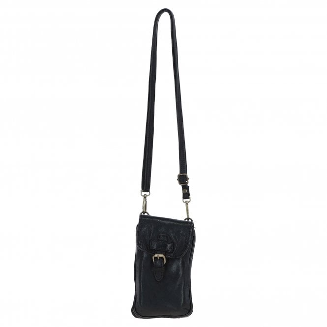 Ashwood Leather Crossbody Smart Phone Bag Black: D-99