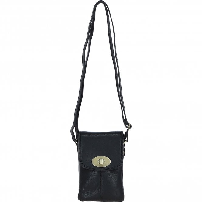 Ashwood Leather Crossbody Smart Phone Bag Black: M-80
