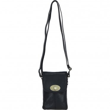 Ashwood Leather Crossbody Smart Phone Bag Black: M-80