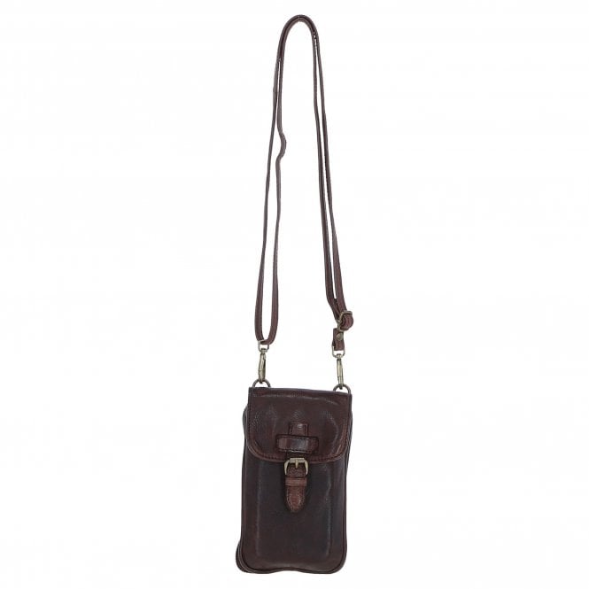 Ashwood Leather Crossbody Smart Phone Bag Brandy: D-99