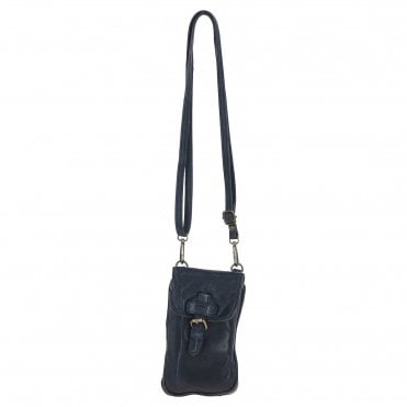 Ashwood Leather Crossbody Smart Phone Bag Navy: D-99