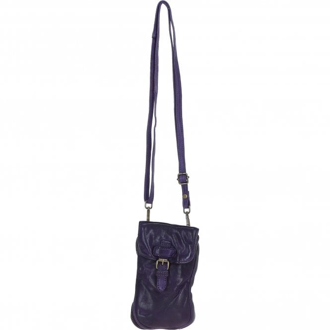 Ashwood Leather Crossbody Smart Phone Bag Purple: D-99