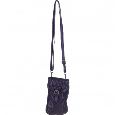 Ashwood Leather Crossbody Smart Phone Bag Purple: D-99