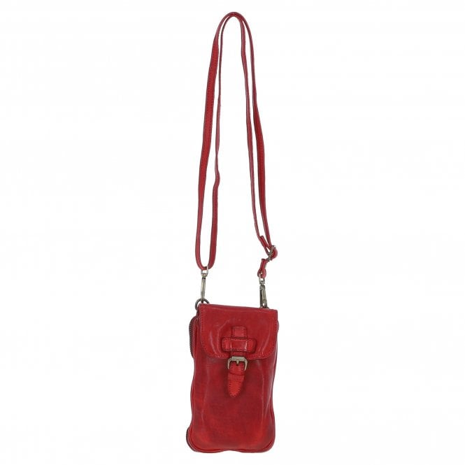 Ashwood Leather Crossbody Smart Phone Bag Red: D-99