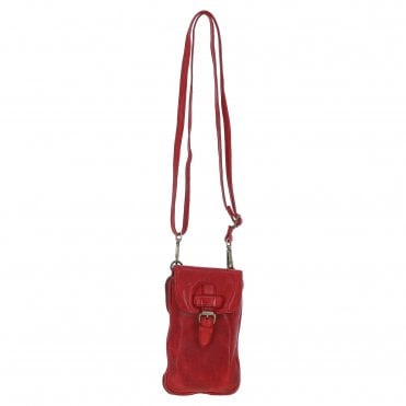 Ashwood Leather Crossbody Smart Phone Bag Red: D-99