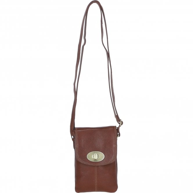 Ashwood Leather Crossbody Smart Phone Bag Tan: M-80