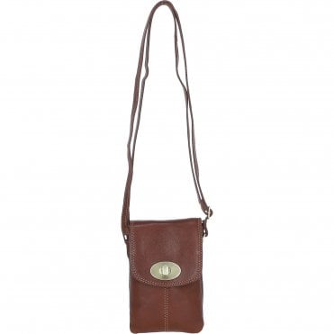Ashwood Leather Crossbody Smart Phone Bag Tan: M-80
