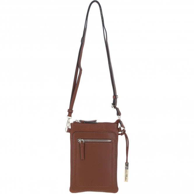 Ashwood Leather Crossbody Smart Phone Bag Tan: Z-71