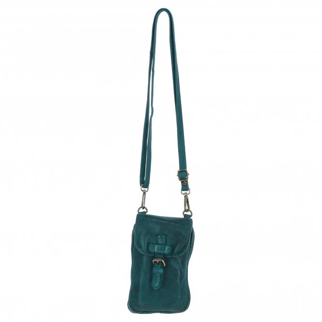Ashwood Leather Crossbody Smart Phone Bag Teal: D-99